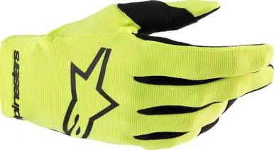 Alpinestars Youth Radar Fluo Yellow Black Gloves Final Sale