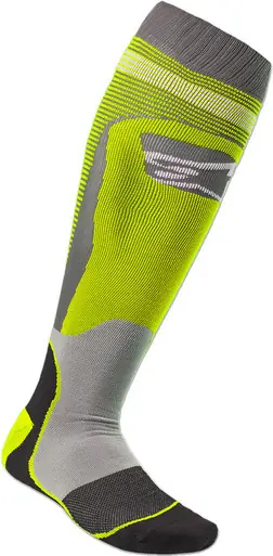 Alpinestars MX Plus 1 Yellow Gray Socks Worldwide Shipping