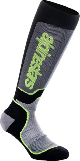 Alpinestars MX Plus Black Gray Yellow Socks Super Sale