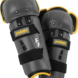 Thor Youth Sector GP Charcoal Yellow Knee Guards Certified