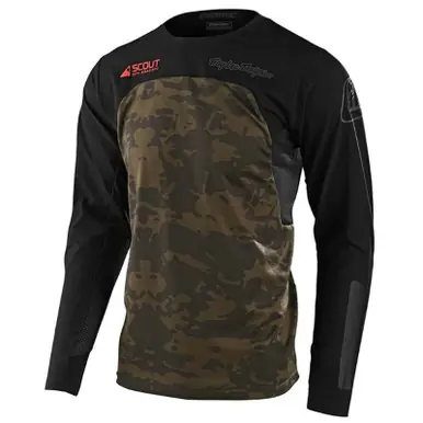 Troy Lee Designs Scout Se Systems Brushed Camo Black Military Green Jersey Special Discount