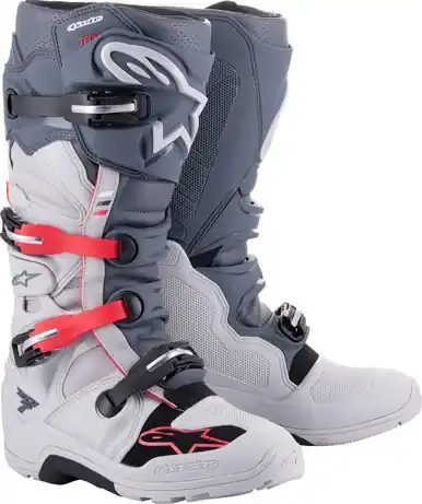 Alpinestars Tech 7 (Previous Collection) Enduro Gray Red Boots Buy Online