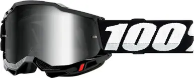 100% Accuri 2 Black Silver Mirror Goggles Fresh Stock