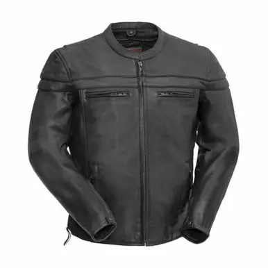 Secure Checkout First Manufacturing Maverick Black Leather Jacket