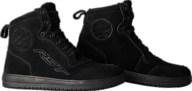 RST Hitop Moto CE Black Suede Shoes Best Price