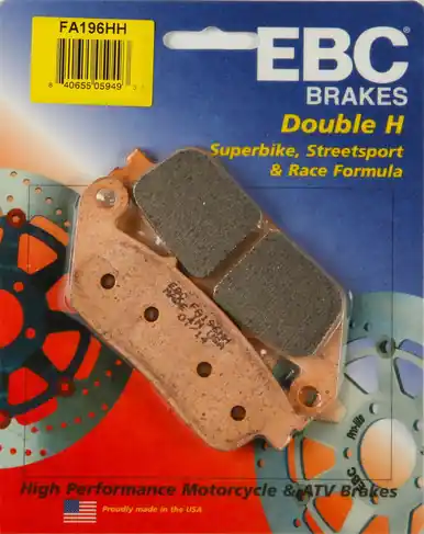 Certified EBC Double-H Sintered Metal Brake Pads FA196HH