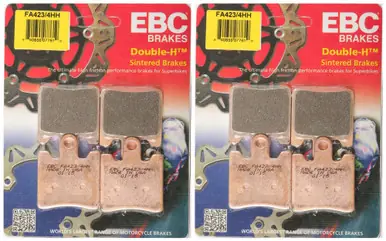 Original EBC Double-H Sintered Metal Brake Pads FA423 4HH (2 Packs - Enough for 2 Rotors)