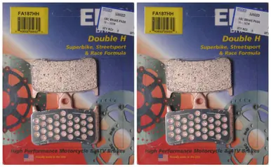 EBC Double-H Sintered Metal Brake Pads FA187HH (2 Packs - Enough for 2 Rotors) High Quality