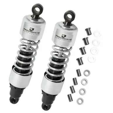 Progressive Suspension 412 Harley Shocks 13.5" Chrome - 412-4009C Next Day Delivery