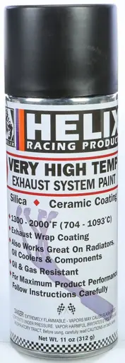 Helix Very High Temp Exhaust System Paint Flat Black 11Oz - 165-1020 Fresh Stock