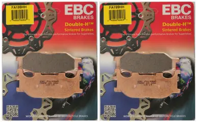 Authentic EBC Double-H Sintered Metal Brake Pads FA199HH (2 Packs - Enough for 2 Rotors)
