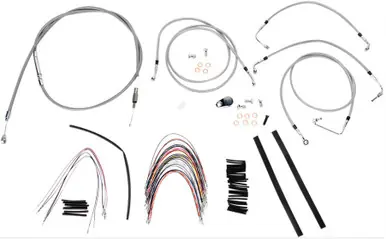Last Chance Burly Control Cable Kit Stainless 16" Bars (B30-1095)