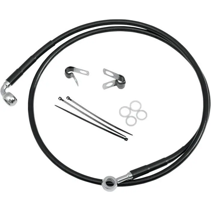 Drag Specialties 1741-3982 Extended Stainless Steel Front Brake Line K In Demand