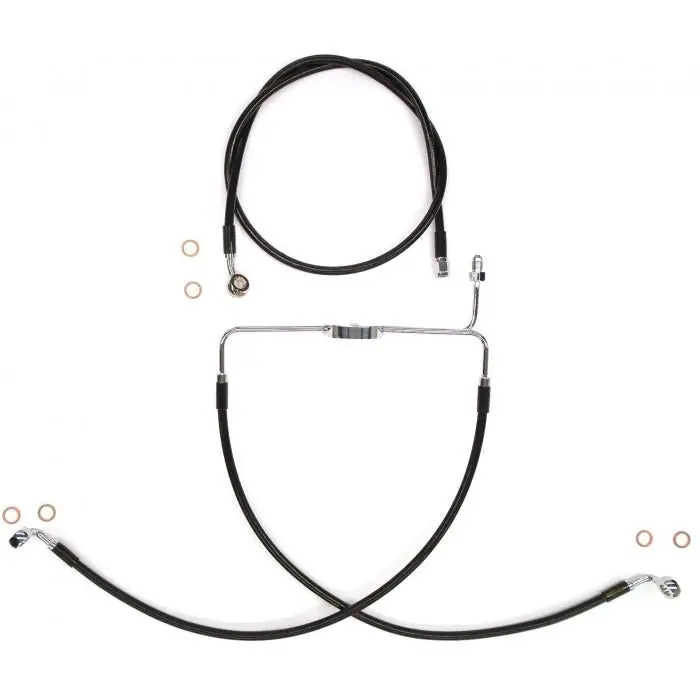 Limited Offer Magnum SBC1310-27 Black Coated XR Stainless Front Brakeline Kit - 27in