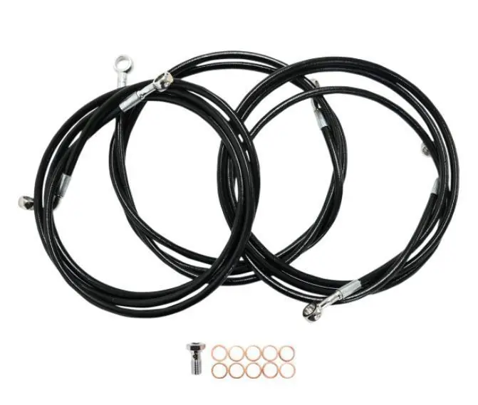 La Choppers LA-8321B08B Black Vinyl-Coated Stainless Steel Brake Line Top Pick