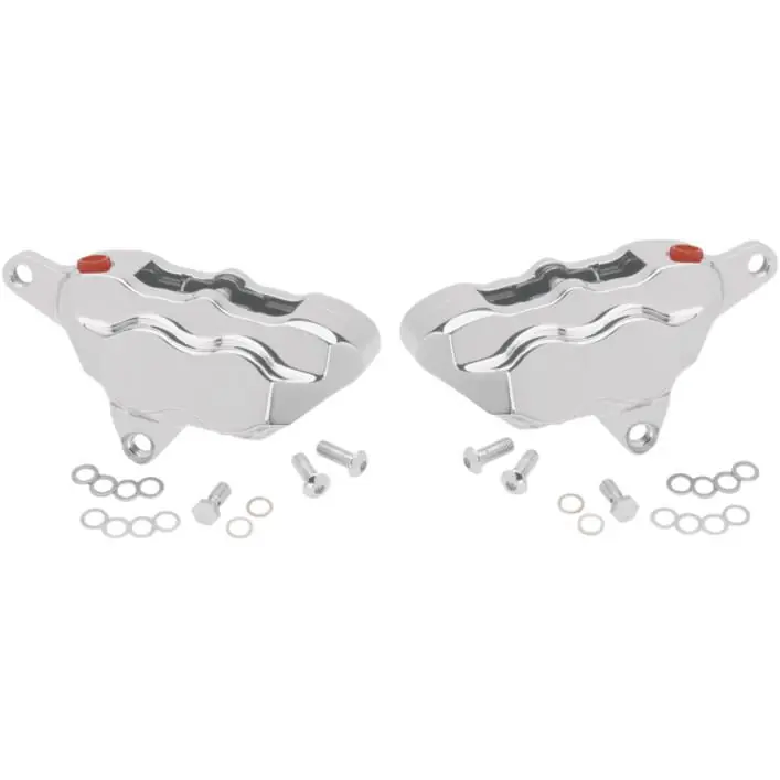 Hawg Halters Inc FKDDCC550 4 Piston Dual Disc Front Brake Caliper Kit Warranty Included