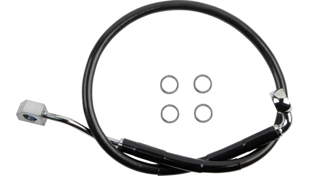 New Arrival Drag Specialties 1741-6349 Black Vinyl Coated Standard Length ABS Stai
