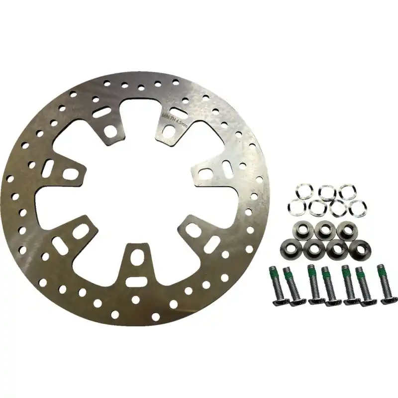 Hot Picks Drag Specialties 1710-4520 Stainless Steel Drilled Brake Rotor