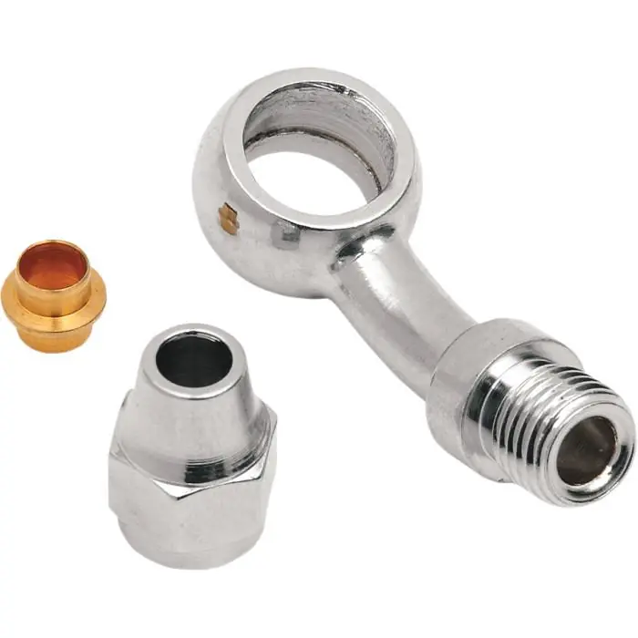 Drag Specialties 1742-0108 Universal Chrome 35deg. Banjo Fitting - 7/1 Limited Offer