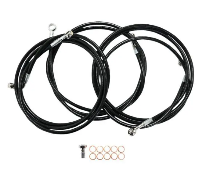 La Choppers LA-8310B13B Black Vinyl-Coated Stainless Steel Brake Line Brand New