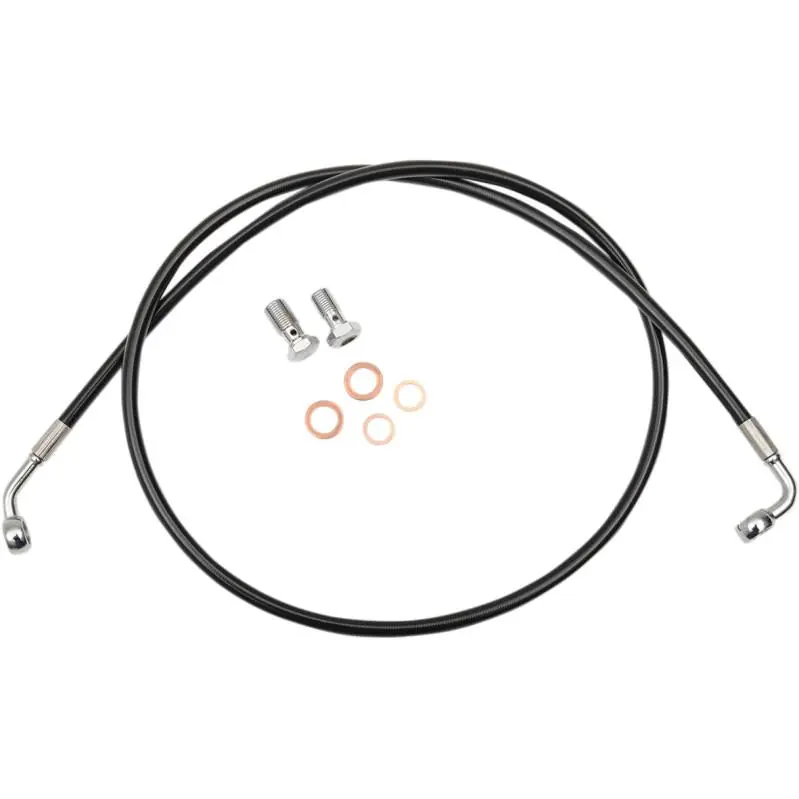 Editor’s Pick La Choppers LA-8153B16B Black Vinyl/Stainless Braided Brake Line - 15-