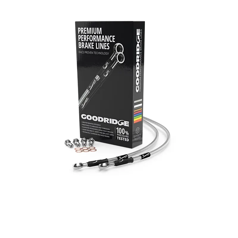 Goodridge HD0096-2RC-CL GR Powersports SS Rear Brake Line Kit - Stainl Direct From Manufacturer