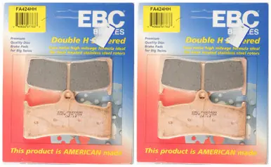 Warranty Included EBC Double-H Sintered Metal Brake Pads FA424HH (2 Packs - Enough for 2 Rotors)
