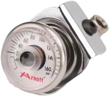 Arnott Pressure Gauge & Bracket (Chrome) - K-2636 Direct From Manufacturer