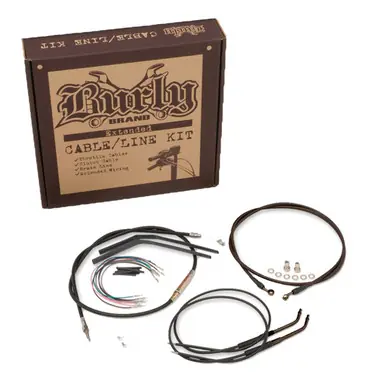 Burly Control Cable Kit Black 18" Bars (B30-1075) Exclusive Offer