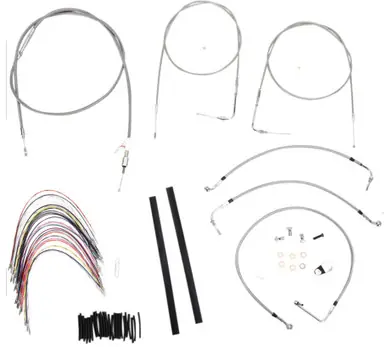 Reduced Price Burly Control Cable Kit Stainless 18" Bars (B30-1090)