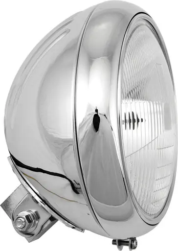 Harddrive 7" Headlight Grooved Shell Chrome - L20-6084GD Viral