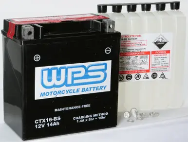 Authentic Wps Battery Maint Free Ctx16-Bs - CTX16-BS