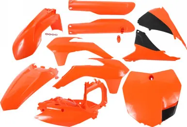 Acerbis Full Plastic Kit (Orange/Black) - 2403091008 Handmade