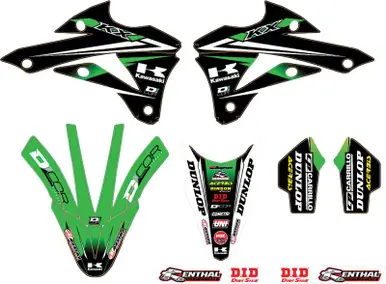 D Cor 2014 Monster Energy Kawasaki Team Green Graphics/Trim Kit - 10-20-524 Premium