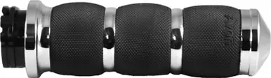 Premium Avon Air Cushioned Grips Heated F-B-W Throttle (Chrome) - AIR-91-FLY-HT