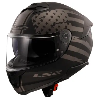 Warranty Included LS2 Stream II America Matte Gray Black Helmet