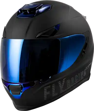 Free Delivery Fly Racing Sentinel Recon ECE 22.06 Matte Black Blue Chrome Helmet