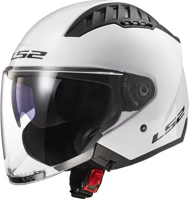 Hot Deal LS2 Copter Solid Gloss White Helmet