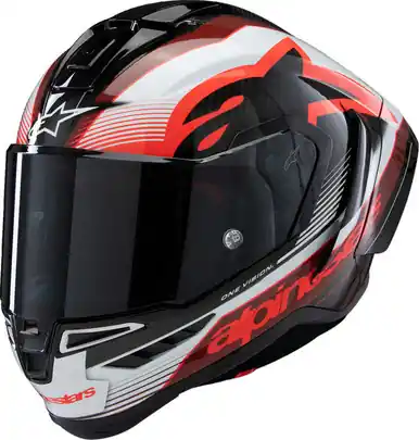Alpinestars Supertech R10 Team Carbon Red White Helmet Authentic