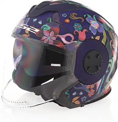 LS2 Verso Flora Brasil Matte Navy Helmet Free Shipping