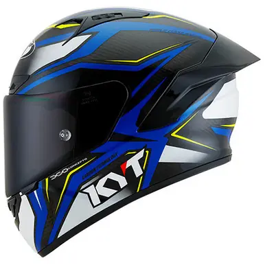 KYT NZ-Race Carbon Stride Blue White Helmet Certified