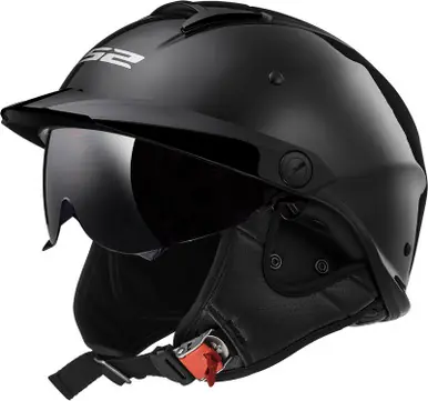 Trusted Brand LS2 Rebellion Solid Gloss Black Helmet