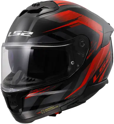 Express Delivery LS2 Stream II Fury Gloss Black Red Helmet