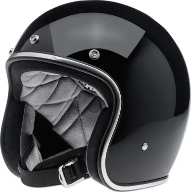 Biltwell Bonanza Gloss Black Helmet Fan Favorite