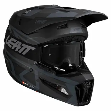 Limited Time Leatt Moto 3.5 V25 Stealth Helmet Kit