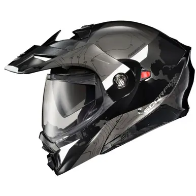 Fresh Stock Scorpion EXO-AT960 Topographic Black White Helmet