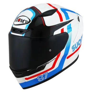 Price Cut Suomy Track-1 97 White Red Blue Helmet