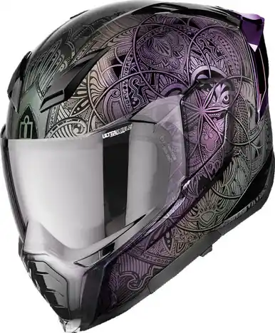 Deal Icon Ultraflite Opal Mandala Purple Helmet