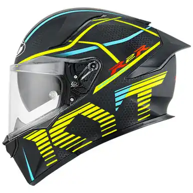KYT R2R Concept Matte Black Yellow Helmet Worldwide Shipping