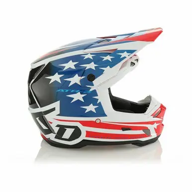 Hassle-Free Returns 6D ATR-3 Patriot Gloss Red White Blue Helmet
